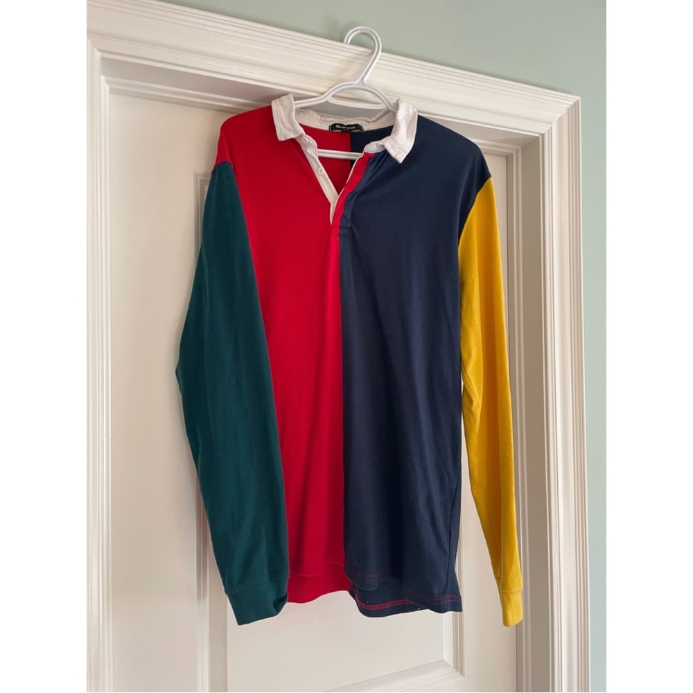 Colorblock Long Sleeve Rugby Shirt